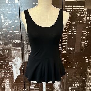 Express NWOT peplum tank XS black